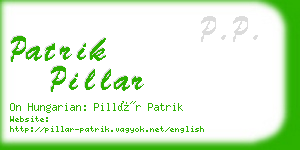 patrik pillar business card